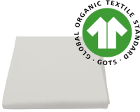 GOTS: Global Organic Textile Standard seal over a folded PAAL sheet