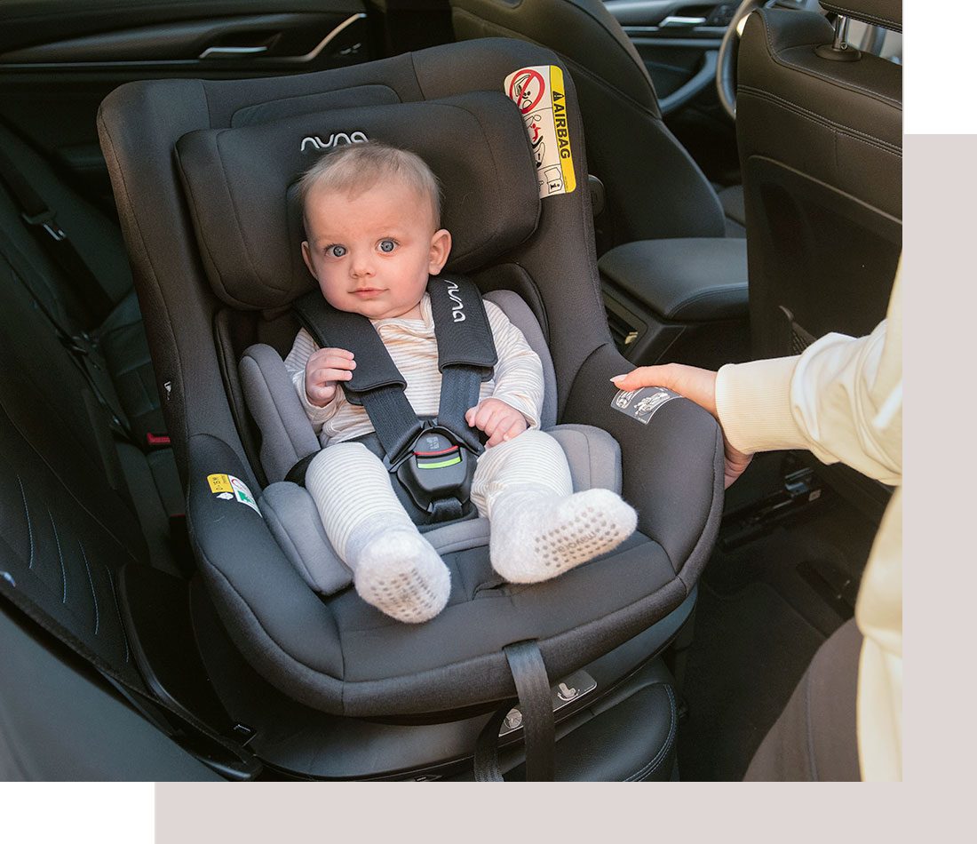 Baby in Nuna PRUU convertible car seat