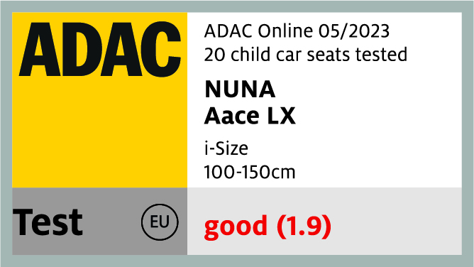 4-star rating in the ADAC child car seat test 05/2023